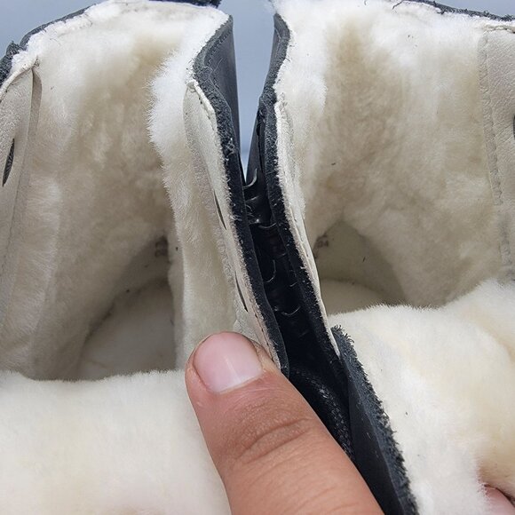 Birkenstock Bryson Womens 41 E Gray Shearling Waxy Nubuck Graphite Boots - Picture 9 of 14